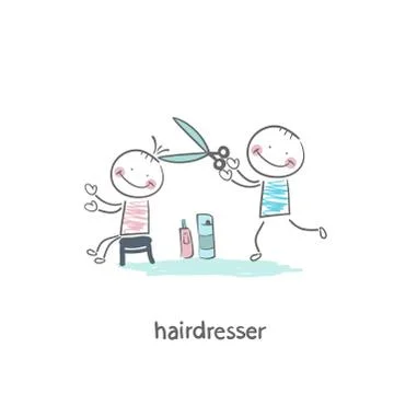 Barber Stock Illustration