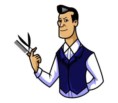Barber Stock Illustration