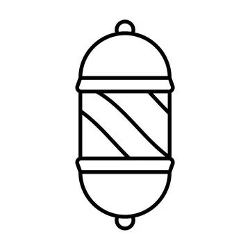 Barber Lamp Pole icon vector design templates simple and modern Stock Illustration