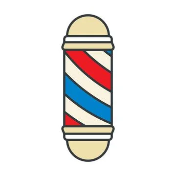 Barber Lamp Pole icon vector design templates simple and modern Stock Illustration