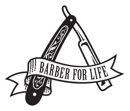 Barber For Life Design Иллюстрация