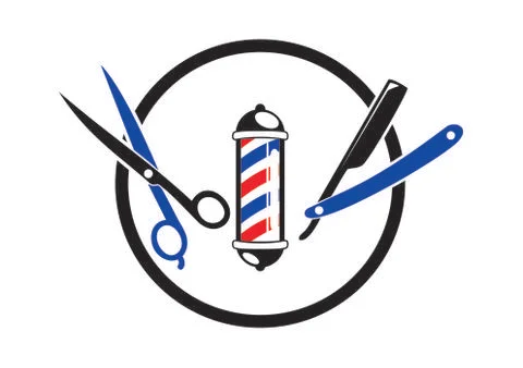 Barber logo design Stock Illustration