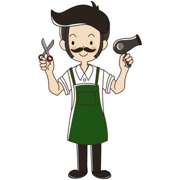 Barber man Illustrazione stock