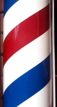 Barber pole closeup Stock-Fotos