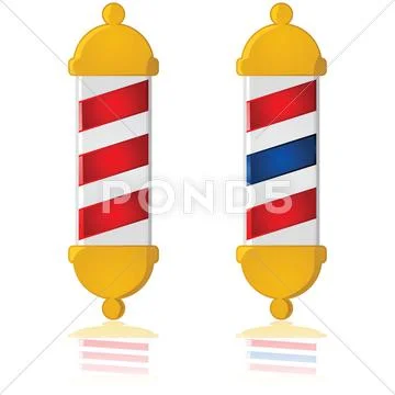 Barber pole Stock Illustration