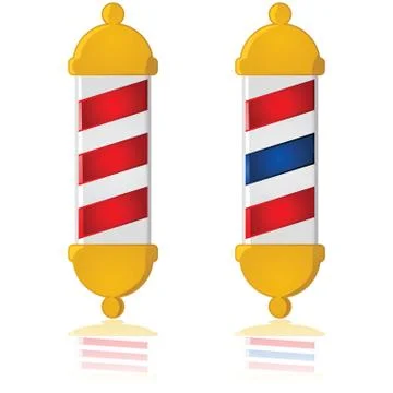 Barber pole Stock Illustration