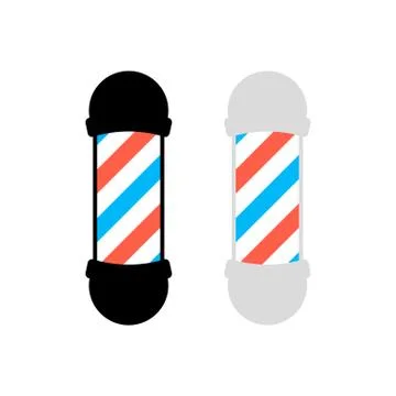 Barber pole isolated on white background イラスト素材