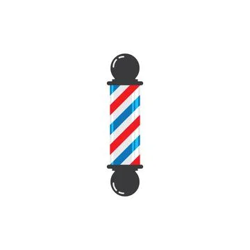 Barber pole logo 스톡 일러스트