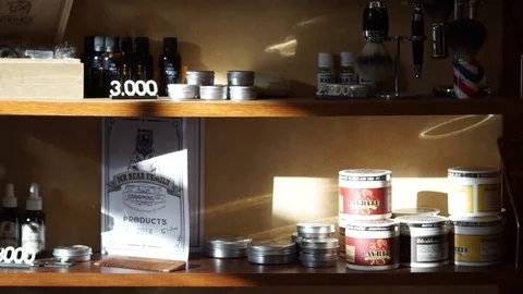 Barber product. tilt down Stock Footage 78244190