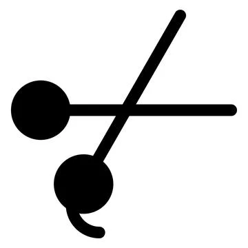 Barber scissors glyph icon vector illustration isolated on white background Stock Illustration