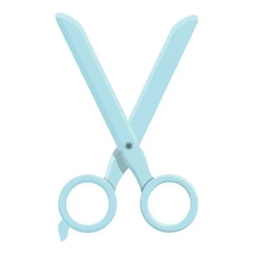 Barber scissors icon cartoon vector. Hair scissors Stock Illustration