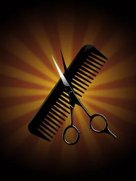 Barber scissors Illustrazione stock