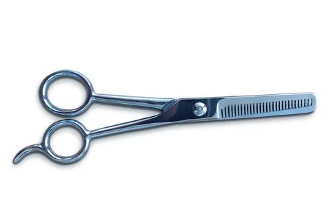 Barber scissors isolated on a white background with a clipping path Foto stock