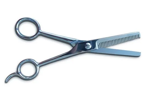 Barber scissors isolated on a white background with a clipping path Stock Photos