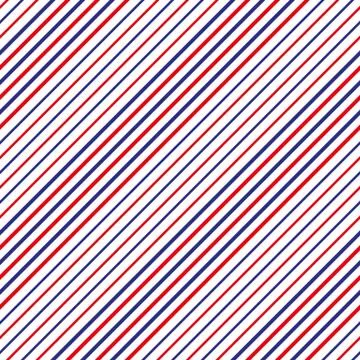 Barber shop concept pattern. Vector red, white and blue diagonal lines seamle Stock Illustration