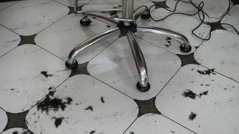 Barber shop floor Stock Footage 105257152