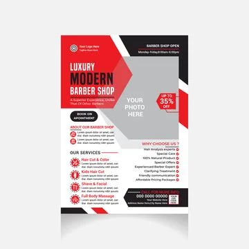 Barber shop flyer Stock-Illustration
