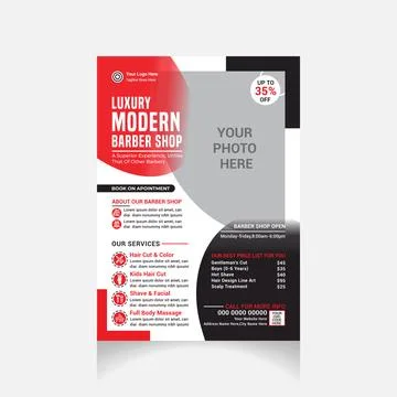 Barber shop flyer Stock Illustration