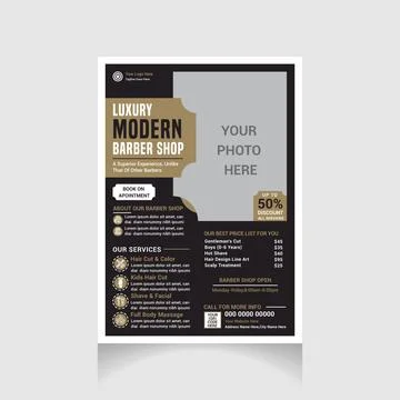 Barber shop flyer Illustrazione stock