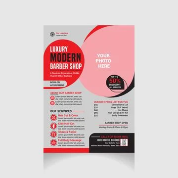 Barber shop flyer Stock Illustration