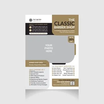 Barber shop flyer Stock-Illustration