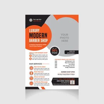Barber shop flyer Stock-Illustration