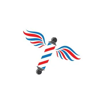 Barber shop icon logo vector icon Stock Illustration