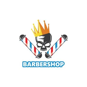 Barber shop icon logo vector icon Stock Illustration