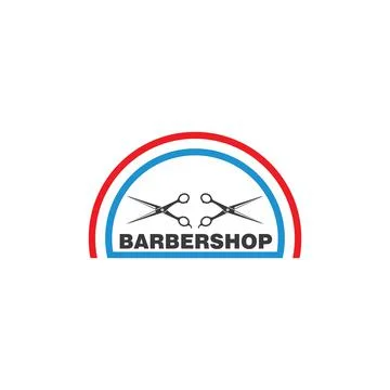 Barber shop icon logo vector icon Stock Illustration