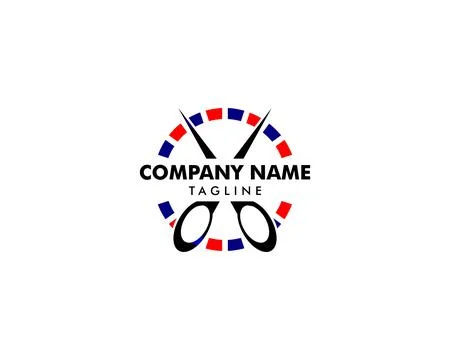 Barber shop logo design vector Stock Illustration