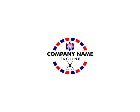 Barber shop logo design vector Stock Illustration