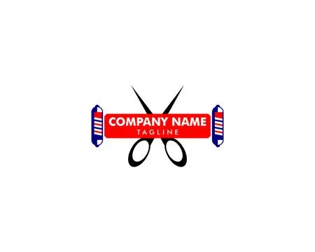 Barber shop logo design vector Stock Illustration