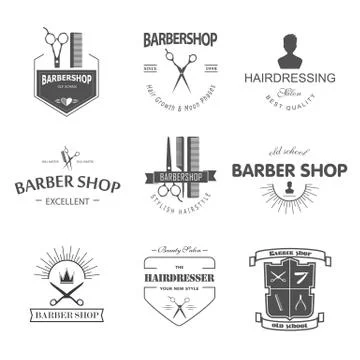 Barber shop logo Stock Illustration