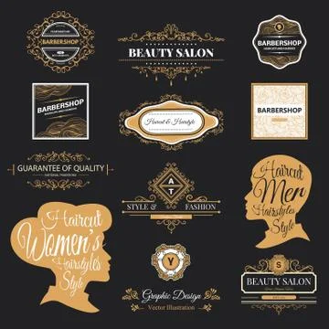 Barber shop logo Stock Illustration