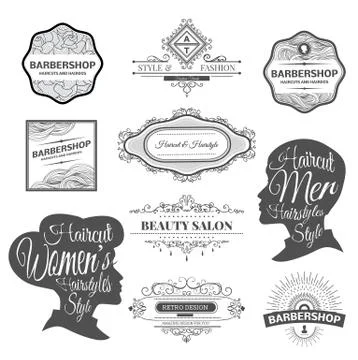 Barber shop logo Stock Illustration