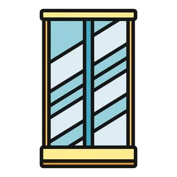 Barber shop pole icon representing men's haircut service Stock Illustration