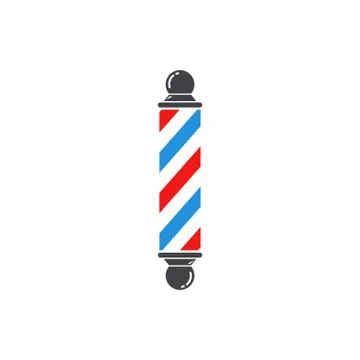 Barber shop pole. Vector on isolated white background. EPS 10. Stock Illustration
