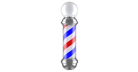 Barber shop rotating pole light Stock Footage 260298659