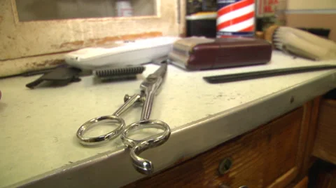 Barber shop scissors Vidéo 37235050