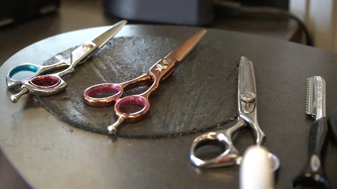 Barber Shop Scissors 動画素材 77368633