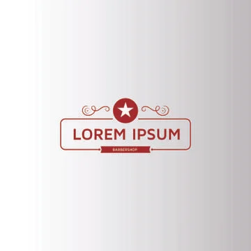 Barber shop vector logo design idea Stock Illustration