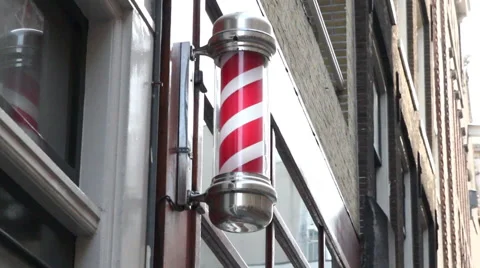 Barber sign moving Vídeos de archivo 59835254