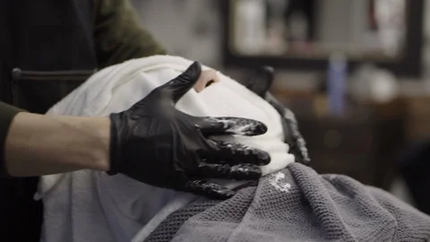 Barber smashes the face Stock Footage 88439782
