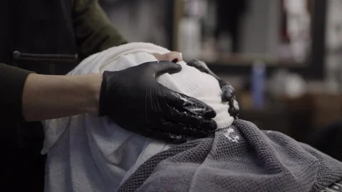 Barber smashes the face Stock Footage 88439959