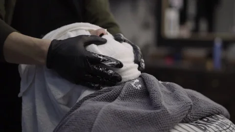 Barber smashes the face Stock Footage 88440199