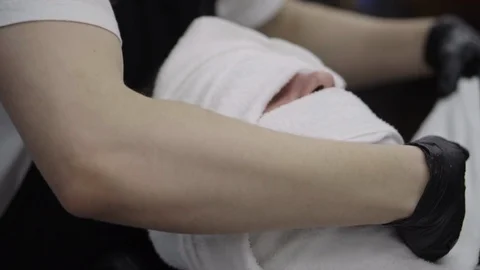 Barber smashes the face Stock Footage 88449522