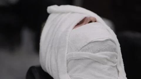 Barber smashes the face Stock Footage 88449784