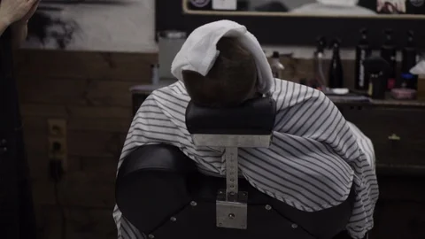 Barber smashes the face Stock Footage 88450032