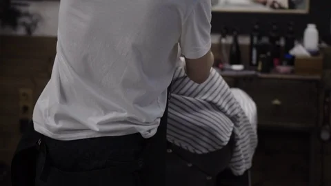 Barber smashes the face Stock Footage 88450089