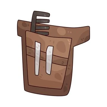 Barber tool belt illustration Stock Illustration